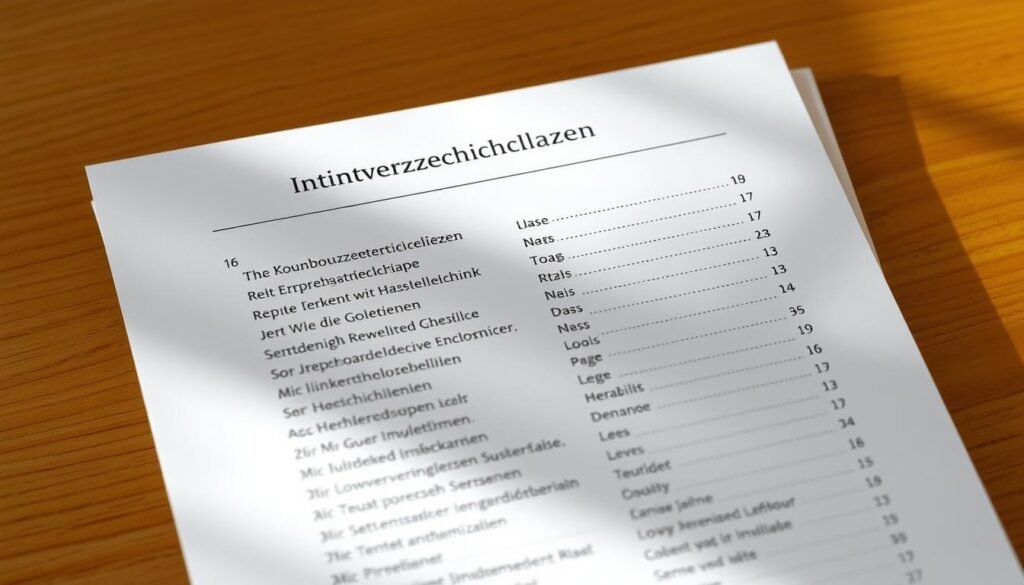 Inhaltsverzeichnis aktualisieren