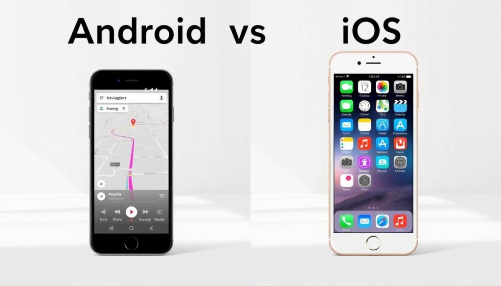 Vergleich Android und iOS für Navigation